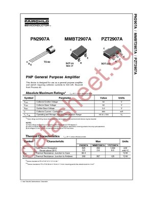 MMBT2907A datasheet  